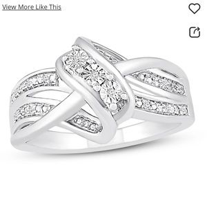 Kay Swirl Ring with Diamonds Sterling Silver